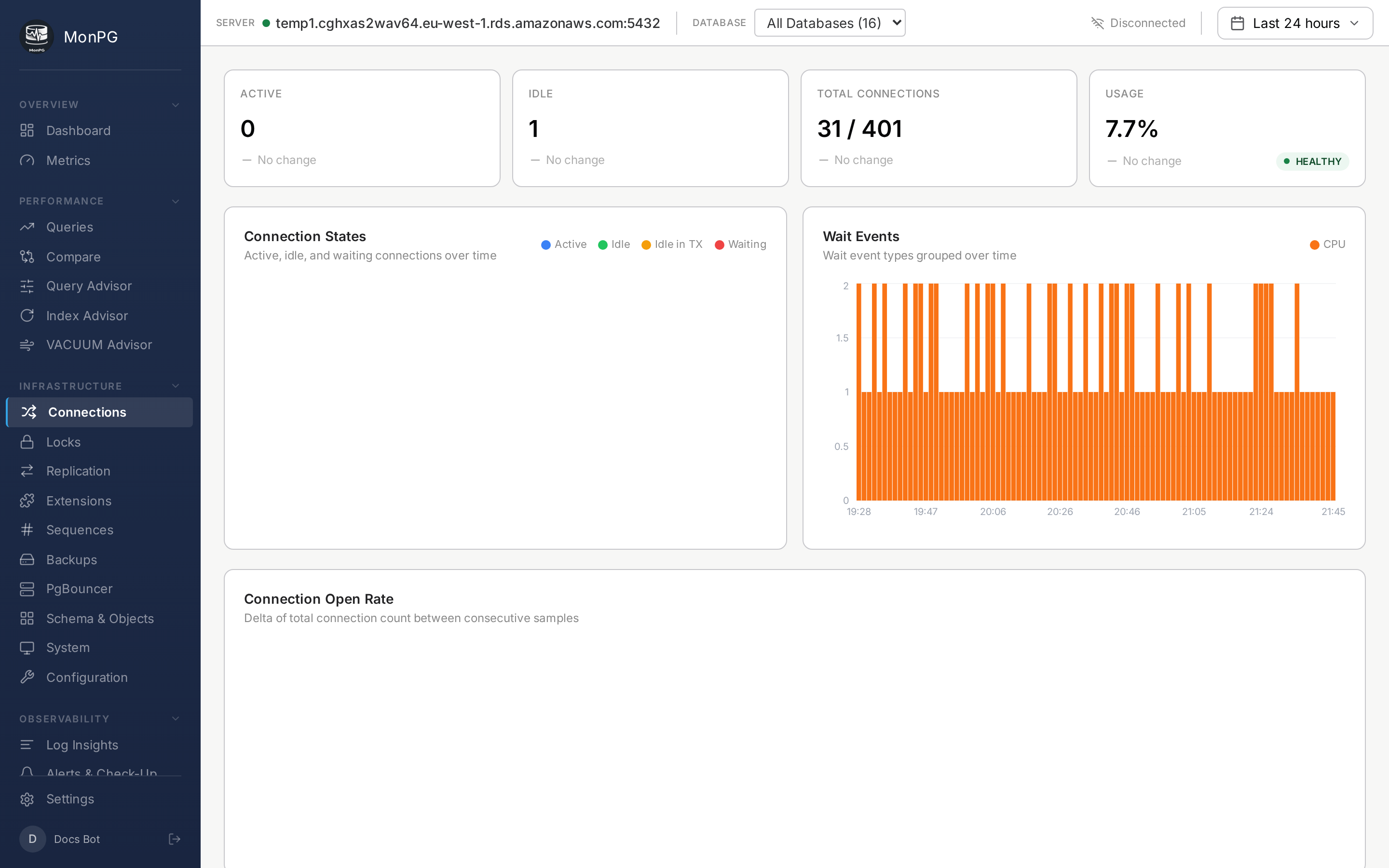 MonPG Backends page