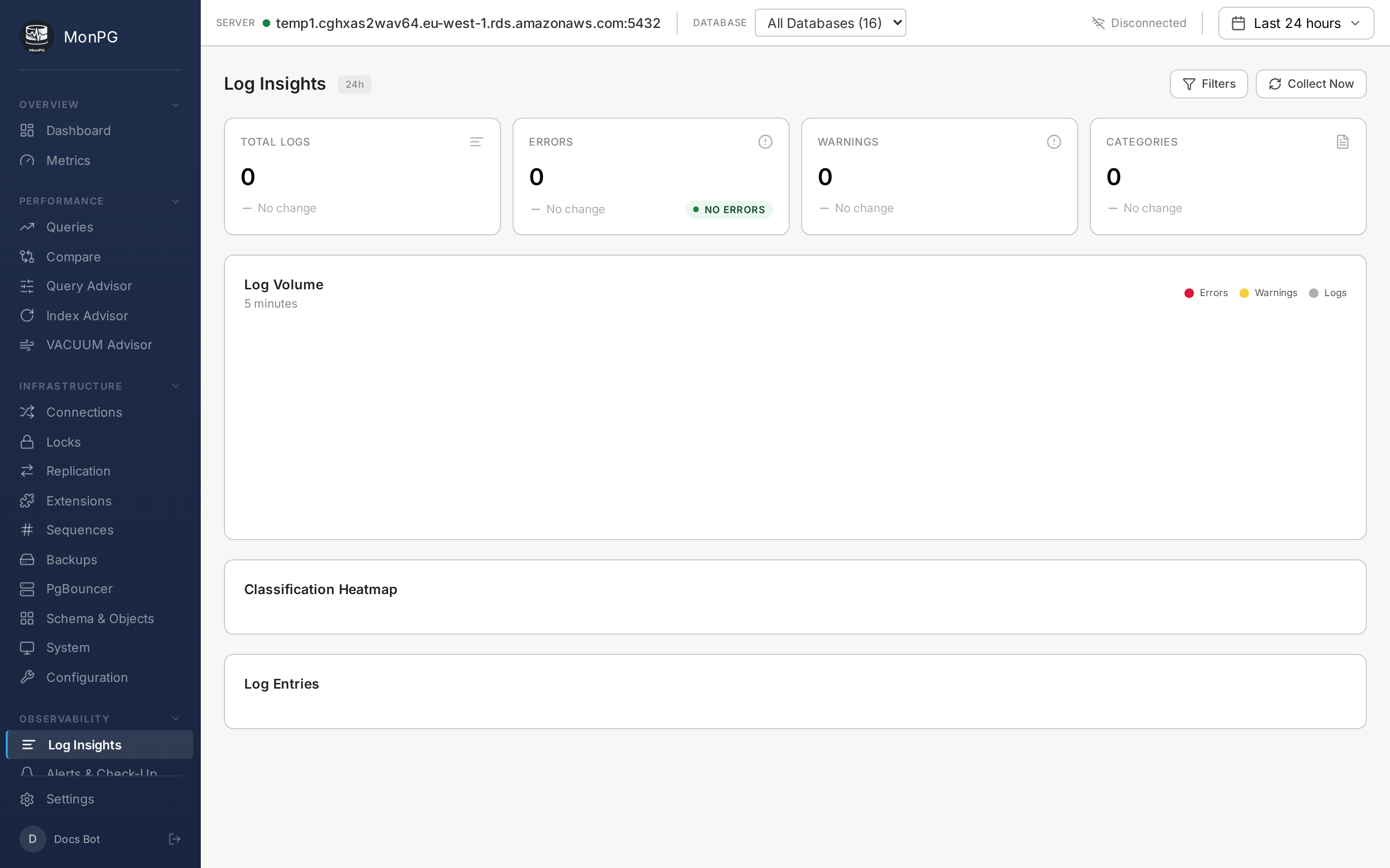 MonPG Log Insights
